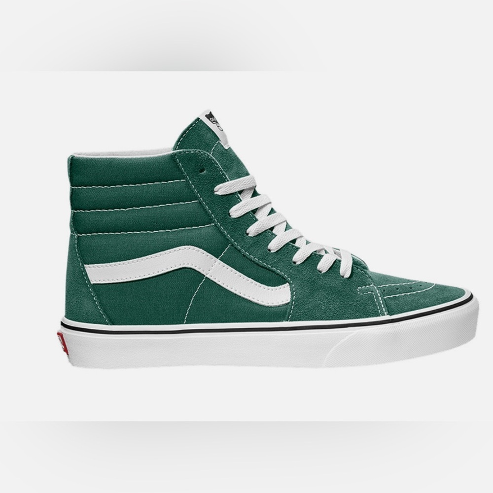 Vans Forest Green High-Tops with White Details